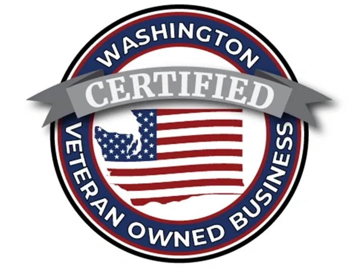 A seal that says washington veteran owned business